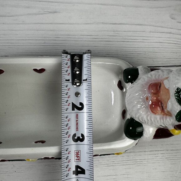 Earthenware Holiday Santa Claus Snowman Christmas Cracker Dish #20639 - Picture 15 of 15